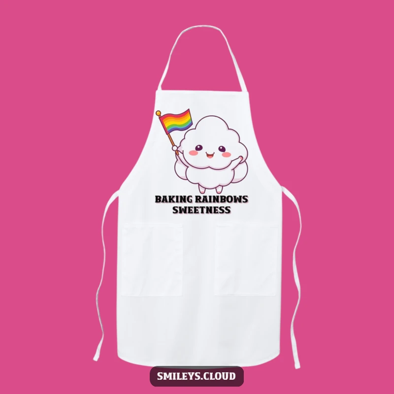 Funny Cloud Critter Pride Apron: Cook with Love