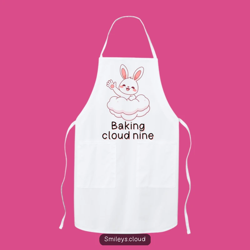 Funny Bunny Cloud Apron: Cheerful Chef Character, Practical Funny Gift