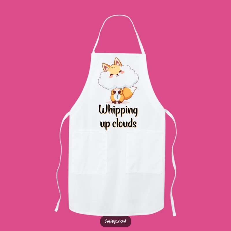 Funny Fox Cloud Balloon Apron: Cook with Joy, Whimsical Kitchen Style