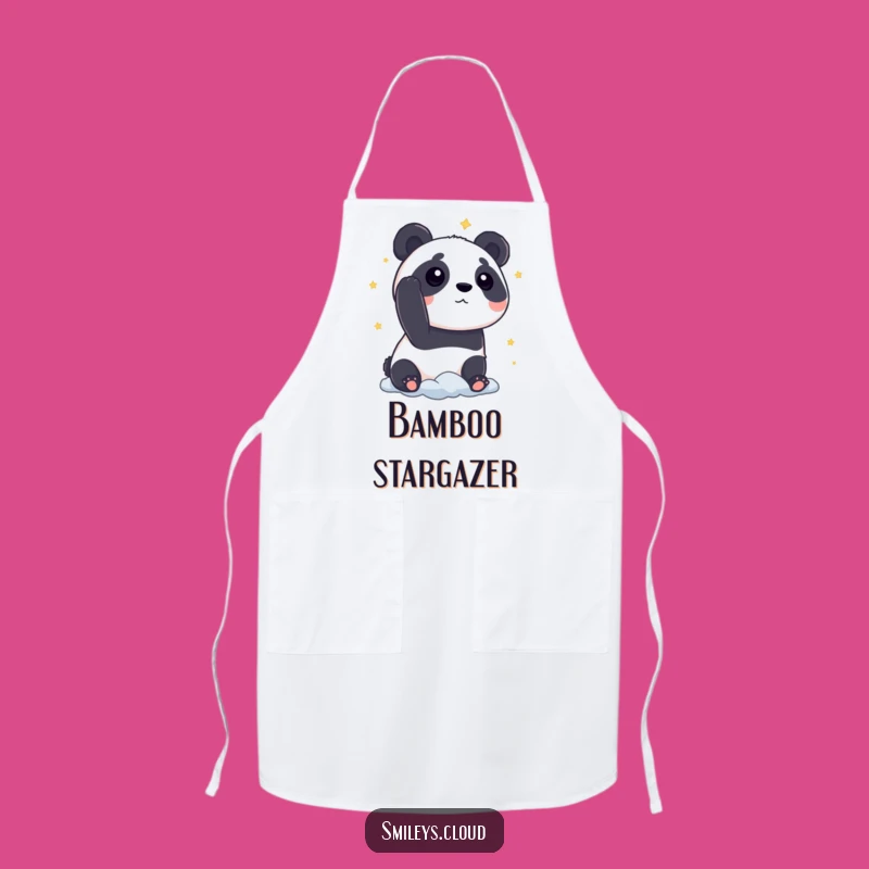 Funny Panda Star Gaze Apron: Cook with Cosmic Dreams Funny Gift