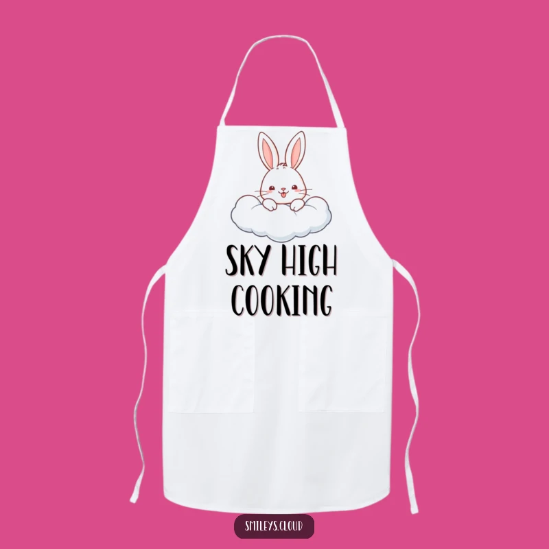 Funny Cheerful Rabbit Cloud Apron - Cute Kitchen Accessory, Funny Gift