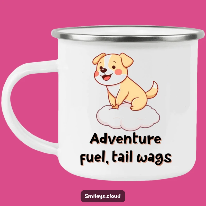 Funny Dog Cloud Balance Camping Mug: Adventure Buddy On The Go