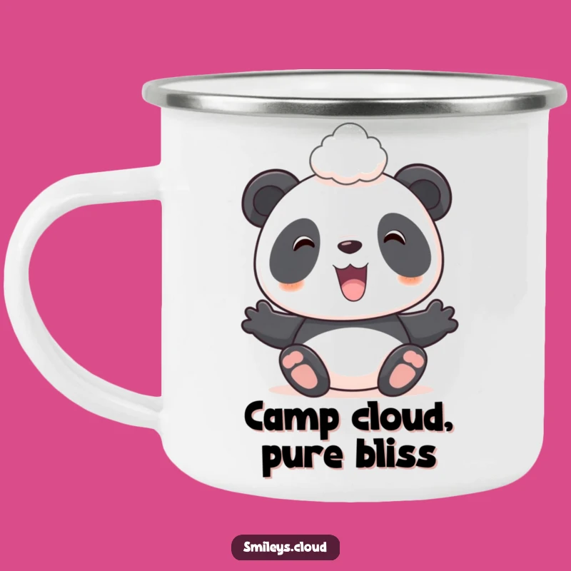 Funny Panda Cloud Camping Mug - Durable Anime Panda Cup, Perfect Funny Gift