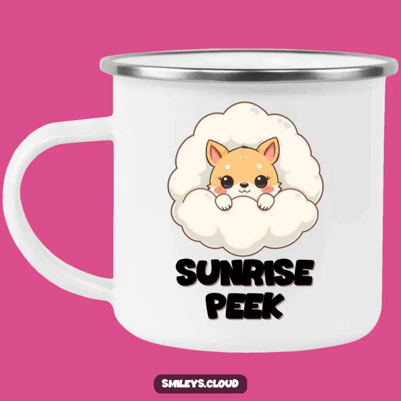 Funny Peeking Animal Camping Mug: Durable Cloud Surprise Cup, Outdoor Fun Gift