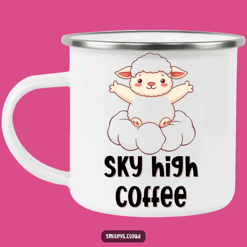Funny Sheep Cloud Camping Mug: Dreamy Sips in the Great Outdoors