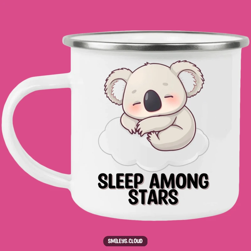 Funny Contented Koala Nap Camping Mug - Cozy Campfire Companion!