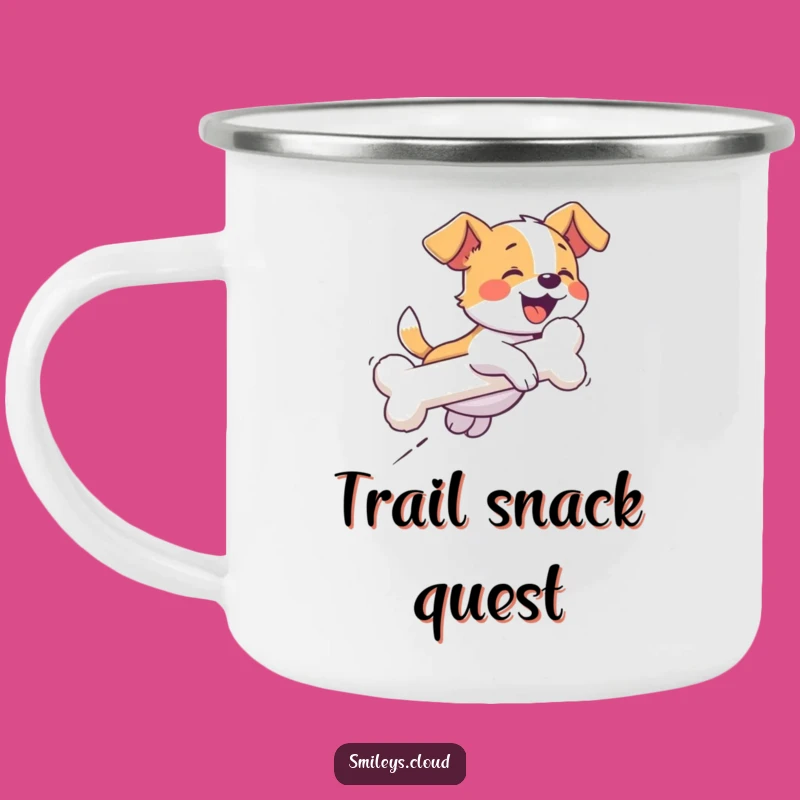 Funny Dog Bone Cloud Camping Mug: Adventure Sips, Perfect Dog Lover's Gift