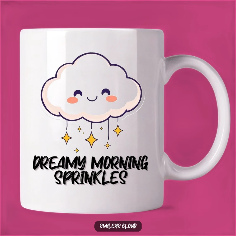 Funny Smiling Cloud Stars Mug: Dreamy Gift for a Brighter Day
