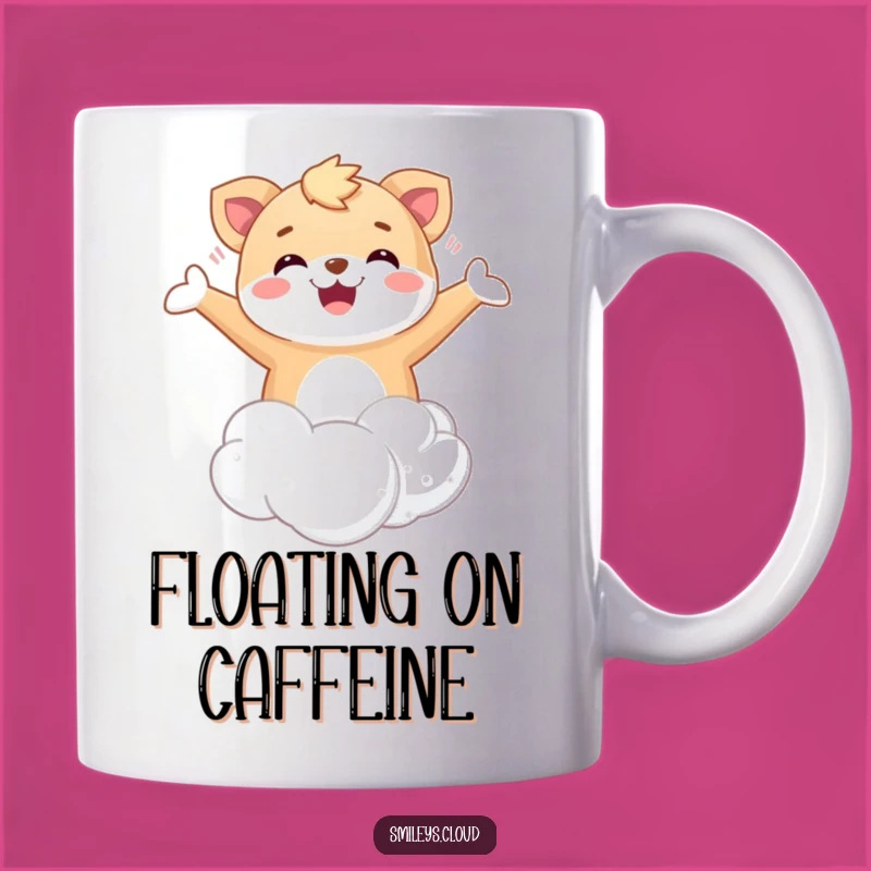 Funny Floating Animal Mug: Happy Cloud Joy, Blissful Animal Lover Gift