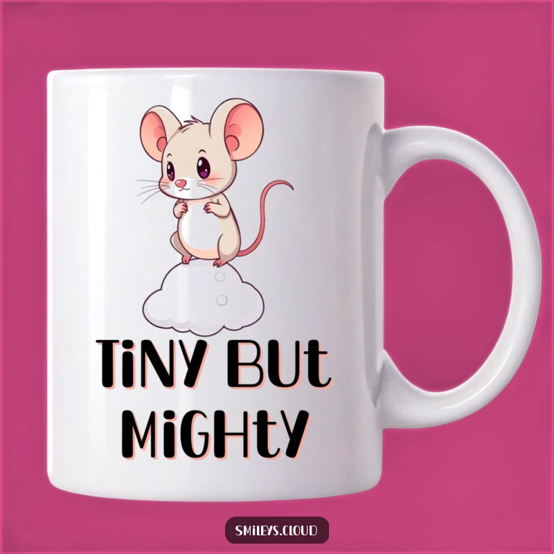 Funny Brave Mouse Mug: Determined Cloud Balance, Perfect Motivational Gift