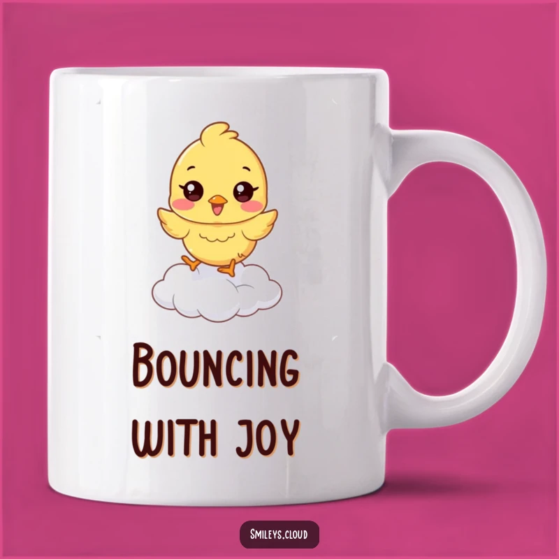 Funny Chick Cloud Hop Mug: Happy Jumps' Hilarious Funny Gift