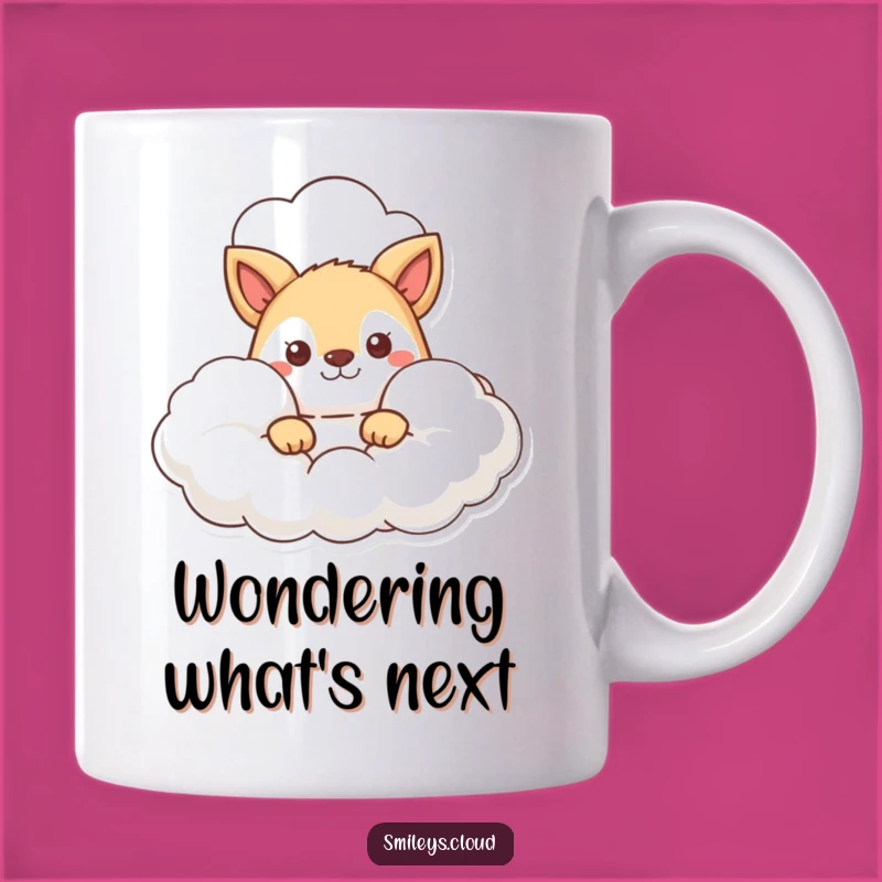 Funny Curious Animal Mug: Peek-a-Boo Cloud Surprise Gift for Playful Souls