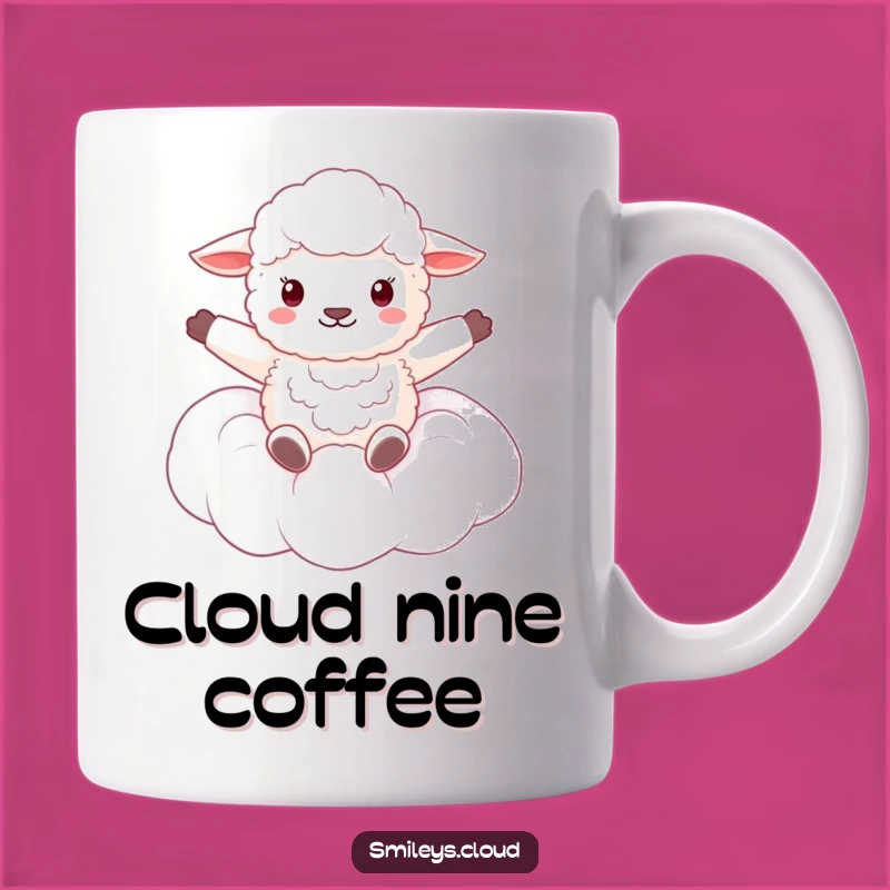 Funny Fluffy Sheep Cloud Mug - Dreamy Gentle Giant Gift for Her