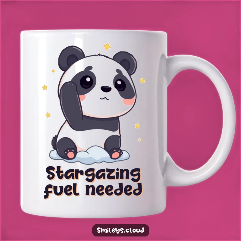 Funny Panda Star Gaze Mug: Curious Explorer's Hilarious Funny Gift