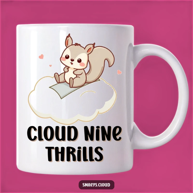 Funny Squirrel Cloud Slide Mug: Hilarious Fun Gift for Playful Personalities