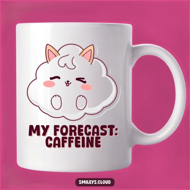 Funny Winking Cloud Animal Mug - Adorable & Playful Funny Gift Idea