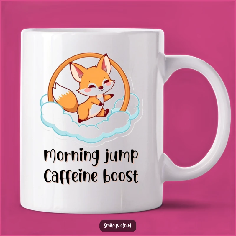 Funny Fox Cloud Hoop Mug: Playful Fun, Perfect Gift