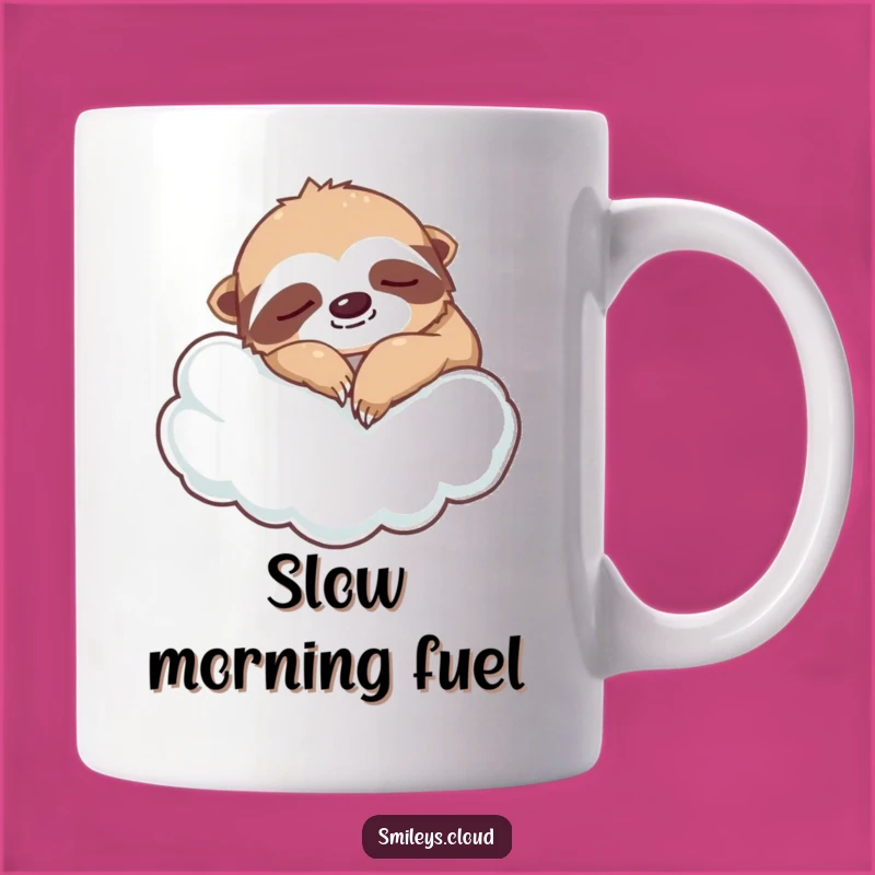 Funny Silly Sloth Cloud Mug - Relaxing Humor and Funny Gift