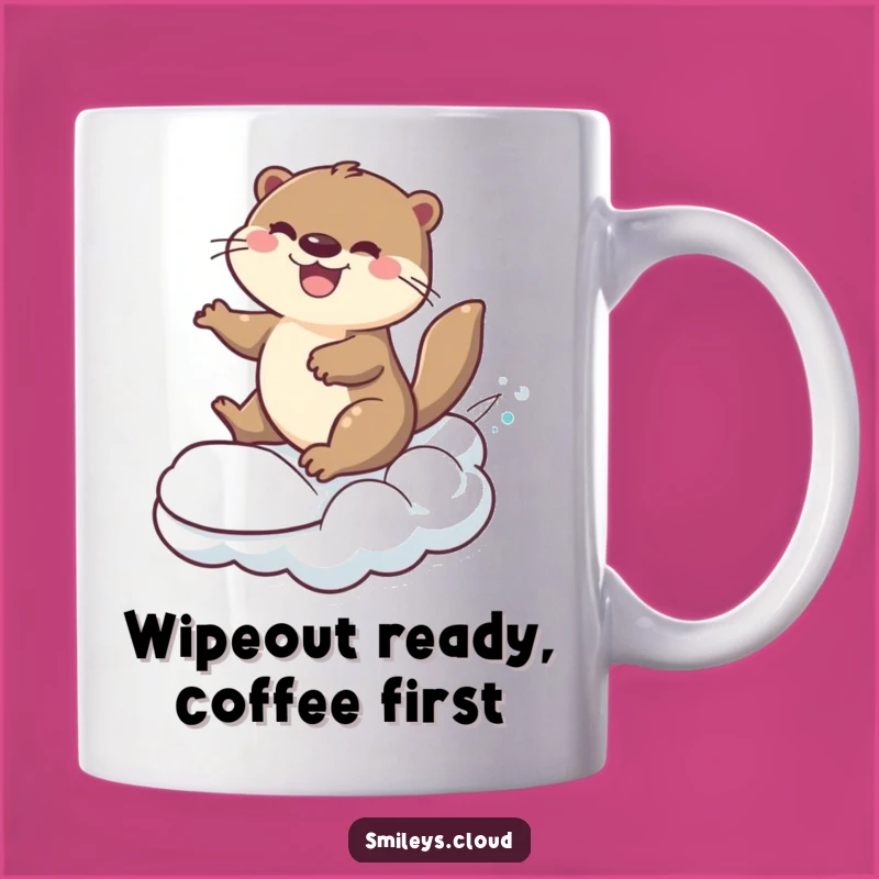Funny Otter Cloud Surfer Mug: Whimsical Gift for Fun Lovers