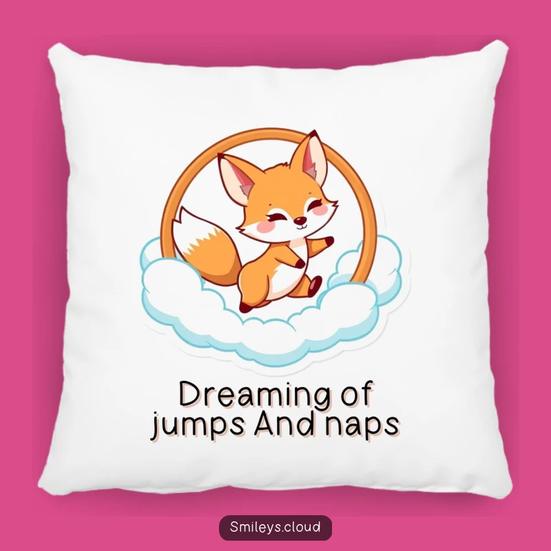 Funny Fox Cloud Hoop Pillow: Comfort and Play