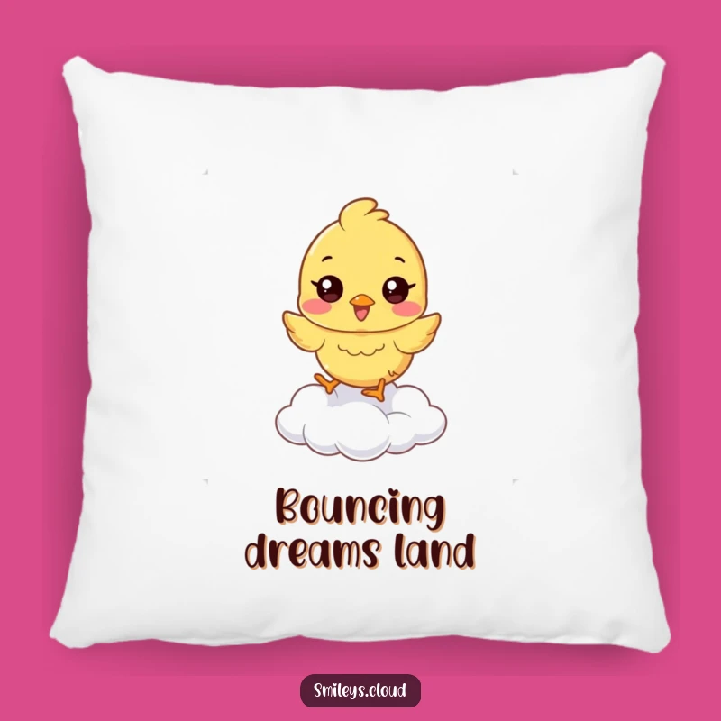 Funny Chick Cloud Hop Pillow: Snuggle with Happy Jumps