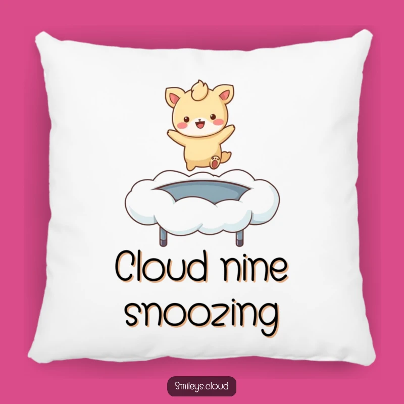 Funny Cloud Bouncer Animal Pillow: Soft Pet Trampoline Comfort, Cozy Comedic Accent