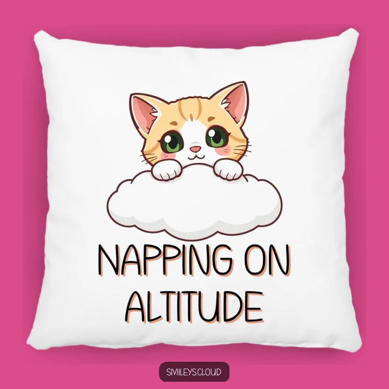 Funny Curious Cat Cloud Pillow: Cozy Comfort with a Whimsical Peek, Great Gift