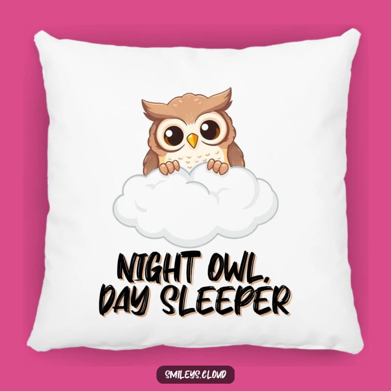 Funny Owl Cloud Peek Pillow: Cozy Comfort with a Touch of Mystery