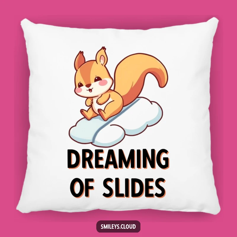 Funny Squirrel Cloud Slide Pillow: Snuggle with Silly Adventure