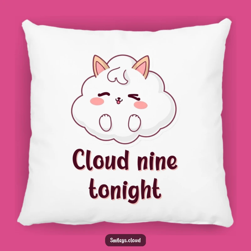 Funny Winking Cloud Animal Pillow - Comfy & Cute Funny Gift Decor Accent