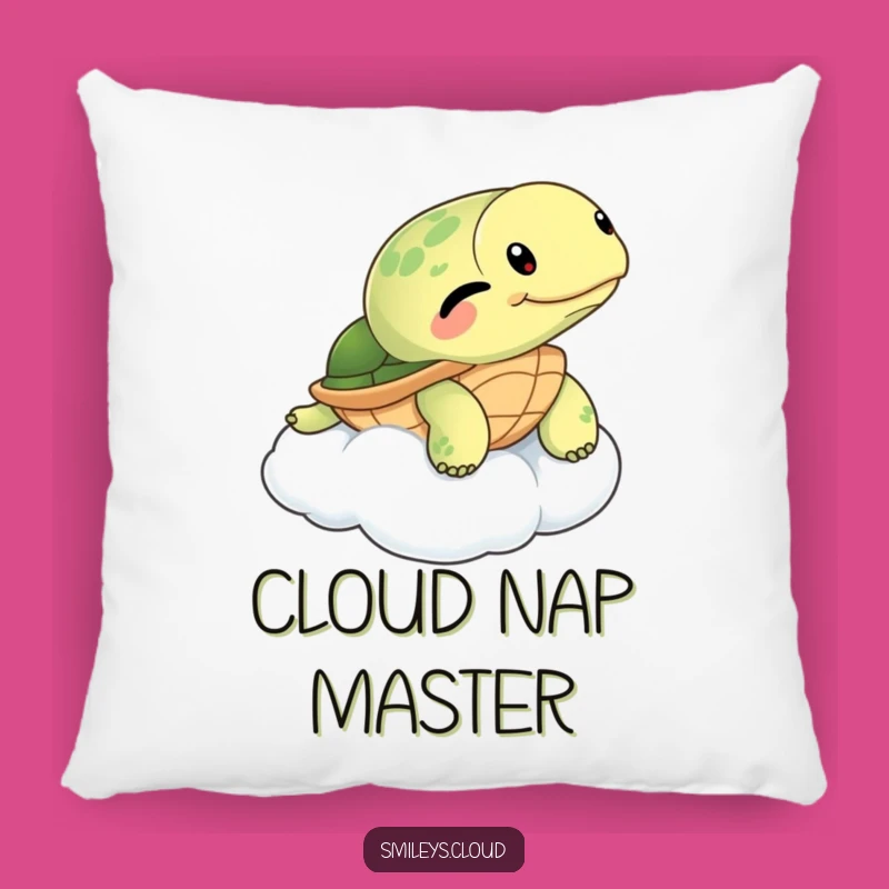 Funny Winking Turtle Cloud Pillow: Cozy & Relaxed Accent