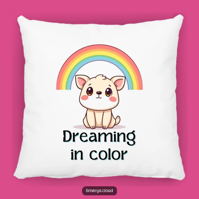Soft Funny Surprised Animal Pillow - Cozy Comfort with a Rainbow Surprise