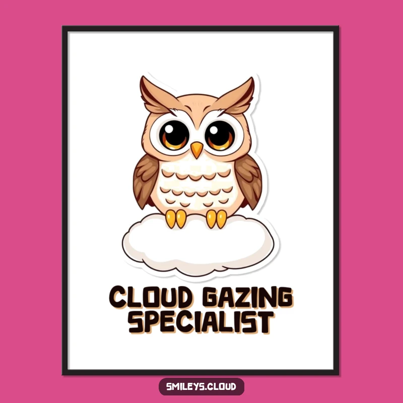 Funny Curious Owl Digital Art - Instant Download of Funny Owl Charm