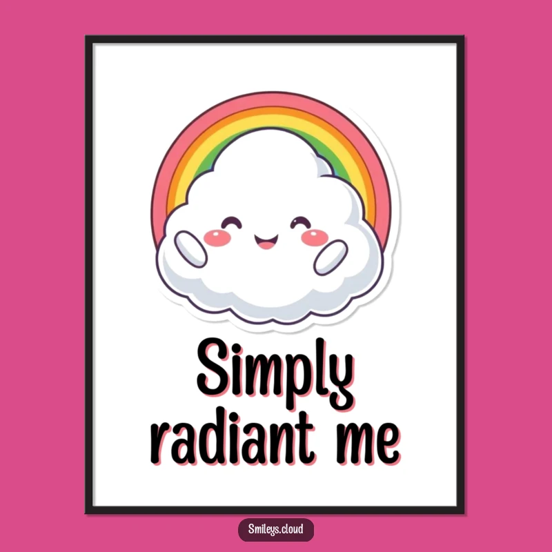 Funny Proud Cloud Digital Print: Rainbow Joy Art for Instant Positivity