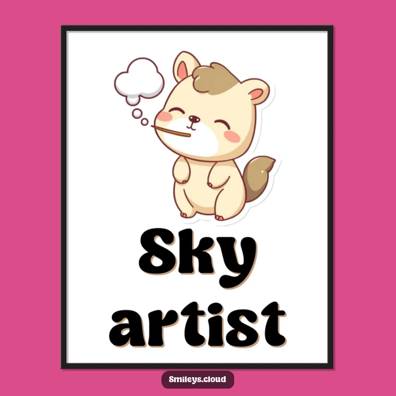 Funny Cloud Breath Animal Digital Art: Bring Playful Charm to Your Space Instantly