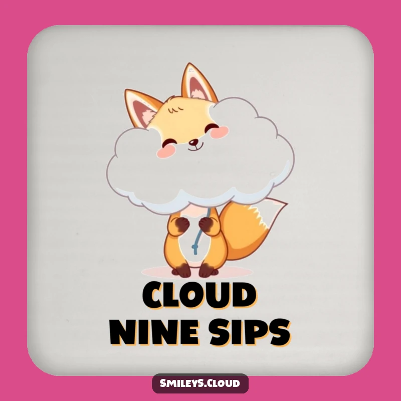 Funny Fox Cloud Balloon Coaster: Protect Surfaces with Whimsical Charm