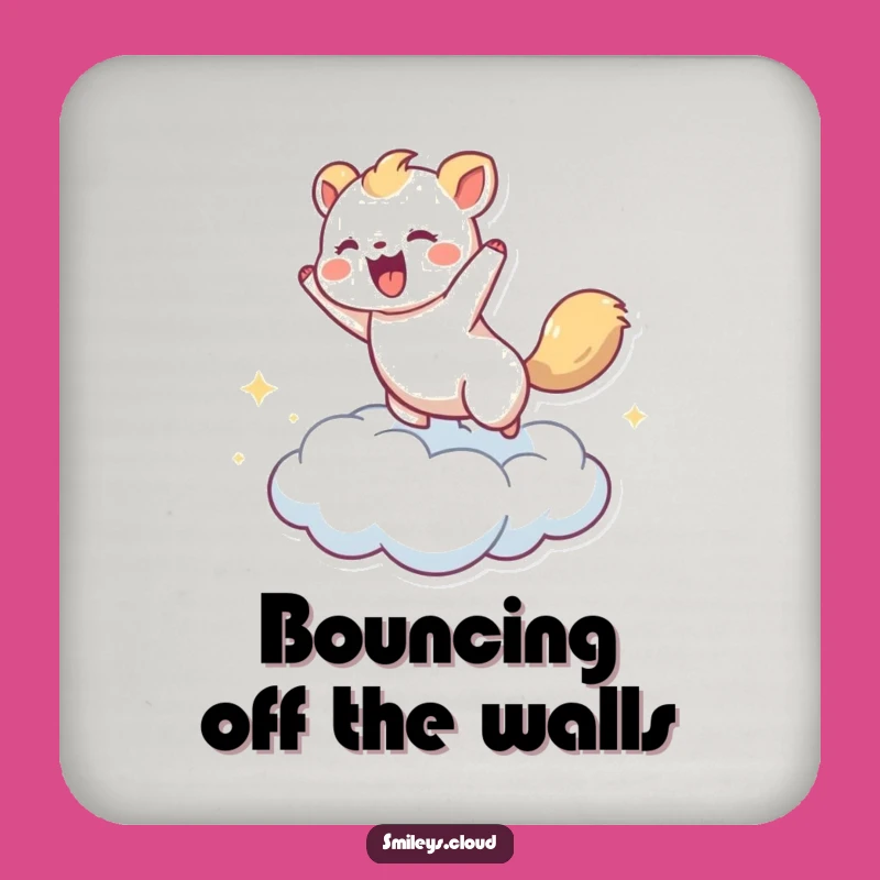 Funny Bouncing Animal Cloud Coaster Set - Protect Surfaces with Playful Charm