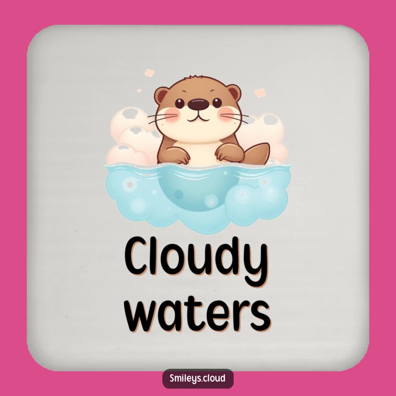 Funny Brave Otter Coaster Set - Protect Surfaces with Funny Charm