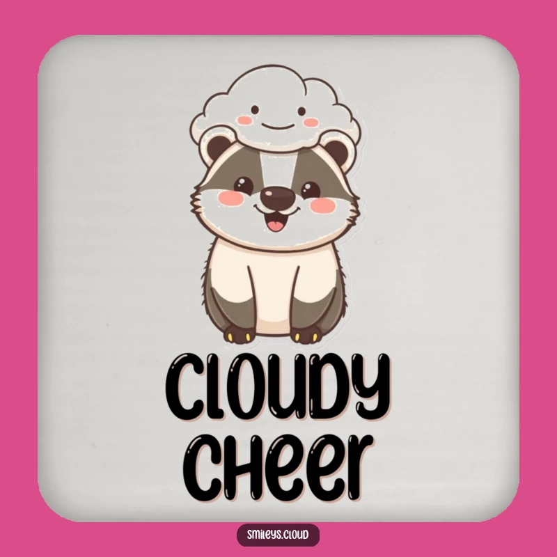 Funny Cheerful Badger Coaster Set - Protect Surfaces with Happy Charm