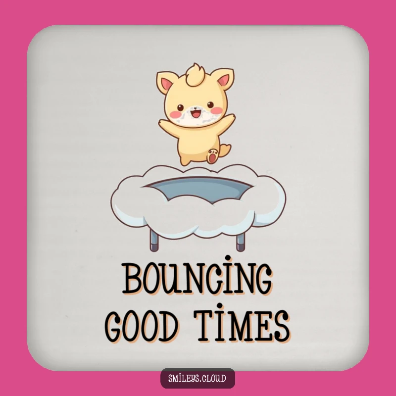 Funny Cloud Bouncer Animal Coaster: Protect Surface Pet Trampoline Fun, Chic Comedic Decor
