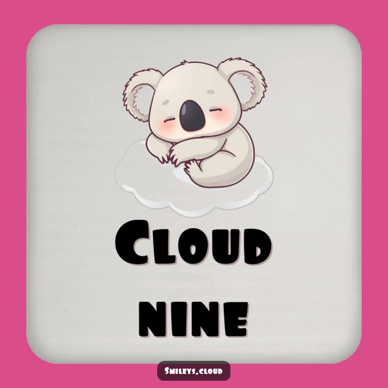 Funny Contented Koala Nap Coaster - Protect Surfaces with Peaceful Charm!