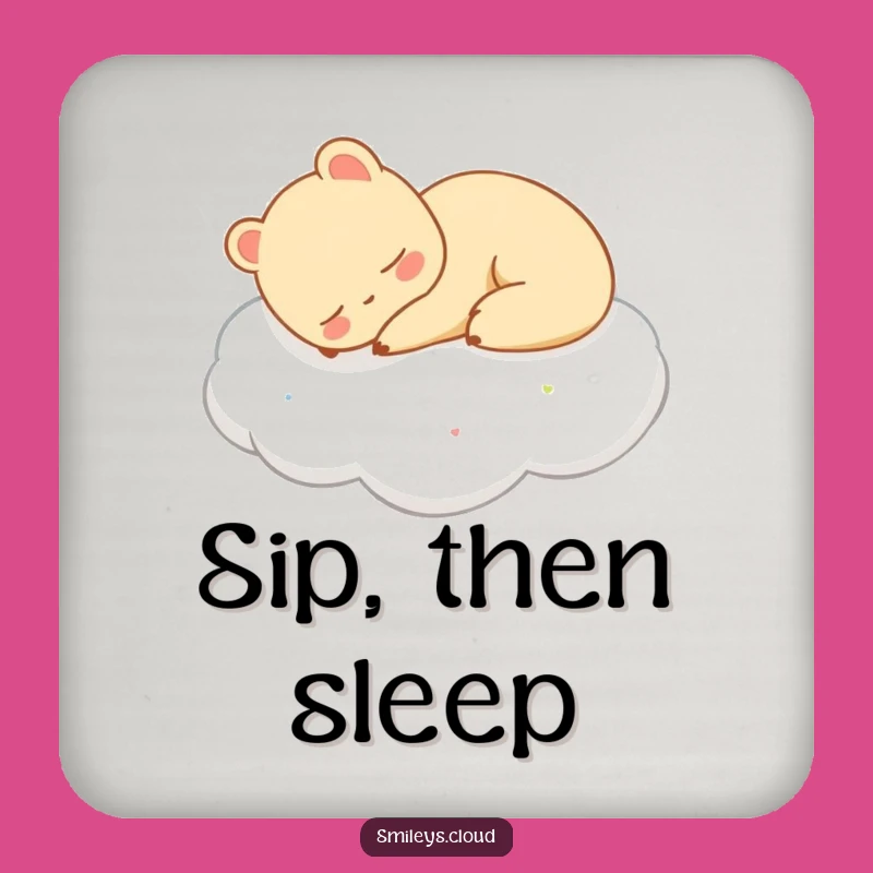 Funny Sleeping Animal Cloud Coaster Set - Protect Surfaces with Peaceful Charm