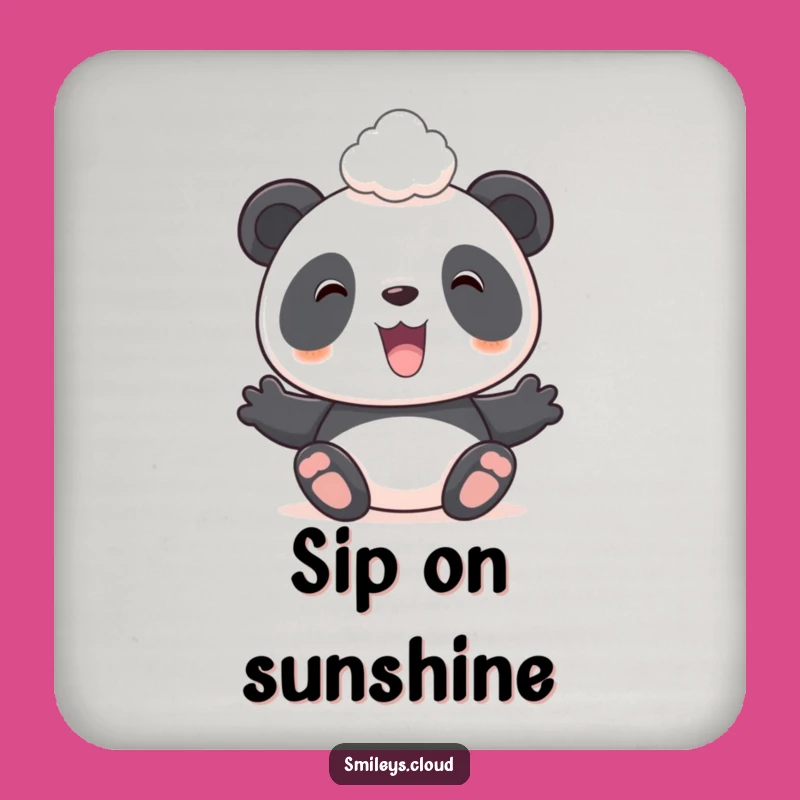 Funny Panda Cloud Coaster - Cute Anime Panda Drink Mat, Perfect Funny Gift Set