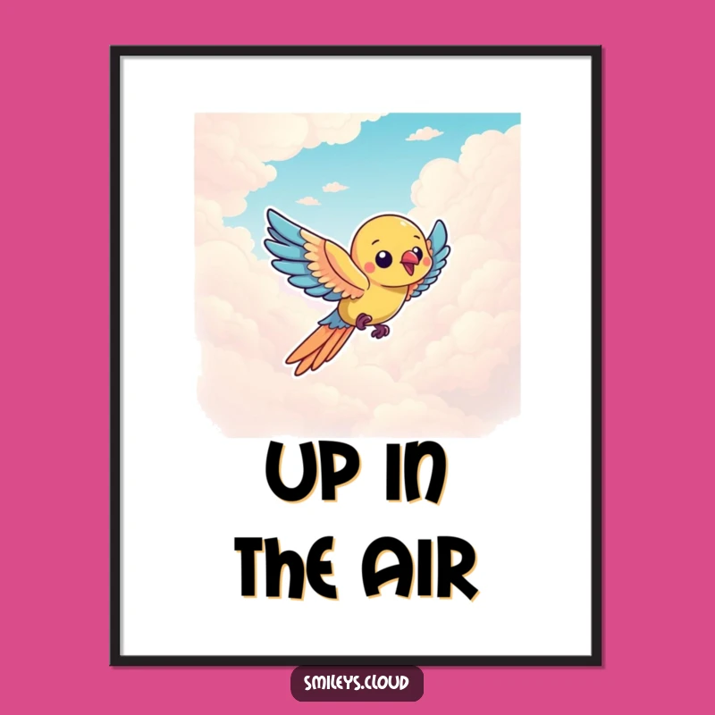 Funny Parrot Sky Dancer Poster - Hilarious Wall Art for Bird Enthusiasts