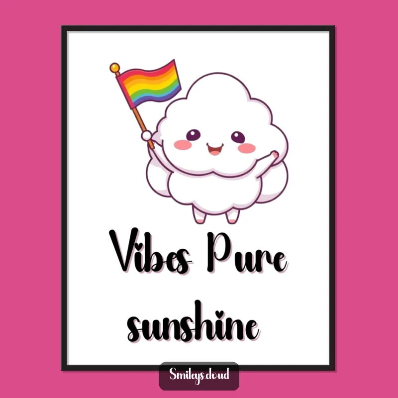 Funny Cloud Critter Pride Poster: Art for Inclusion
