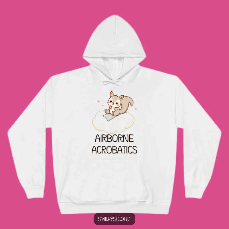 Funny Squirrel Cloud Slide Hoodie: Cozy Up with Playful Adventure, Perfect Gift