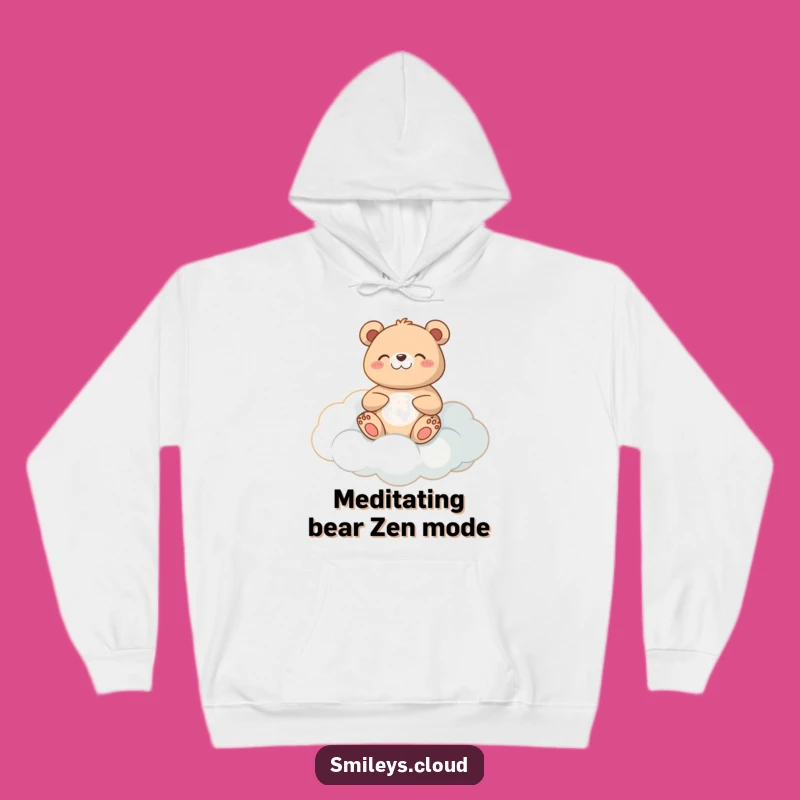 Cozy Funny Meditating Bear Hoodie: Relax and Recharge