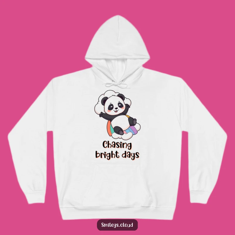 Cozy Funny Panda Rainbow Slide Hoodie - Warm Bear Lover Gift