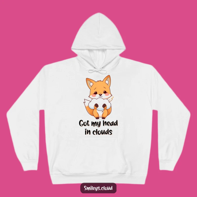 Funny Fox Cloud Balloon Hoodie - Cozy Dreams & Cute Gift