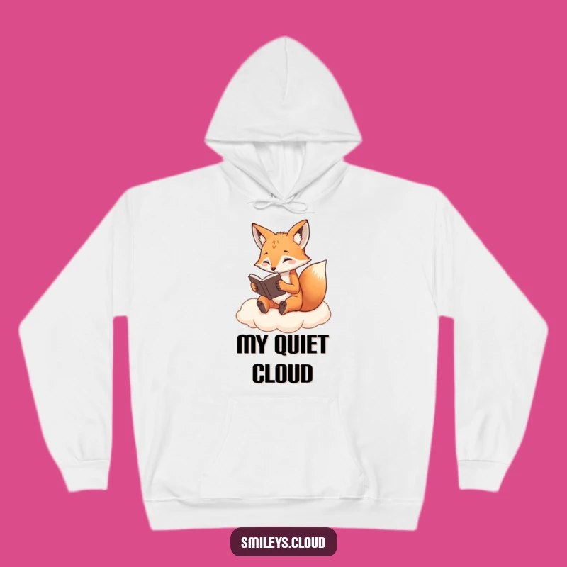 Funny Fox Hoodie: Cozy Cloud Reader - Determined Intellectual Humor Gift!